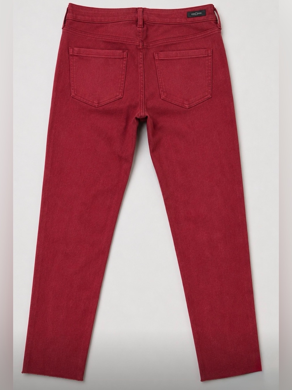 Liverpool Los Angeles Faux Suede Pants Burgundy Wine Size 8 26" Altered Inseam - Picture 2 of 5